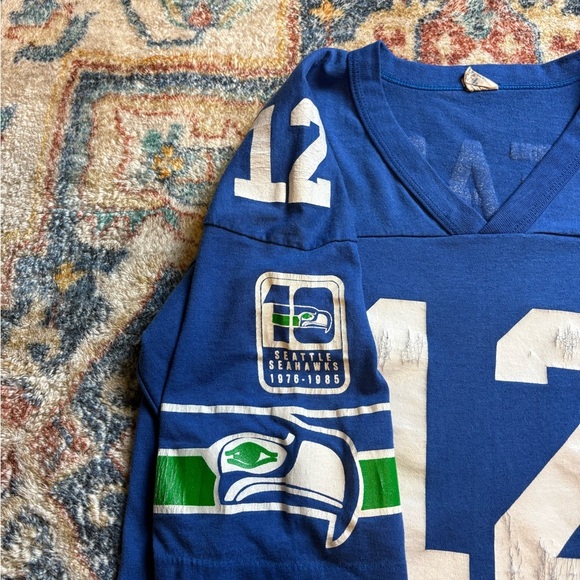 Vintage 80s Seattle Seahawks 12th Man Fan T-shirt Medium - Picture 5 of 6